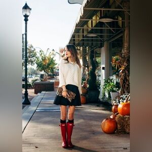 Red tall hunter boots size 10 NEW